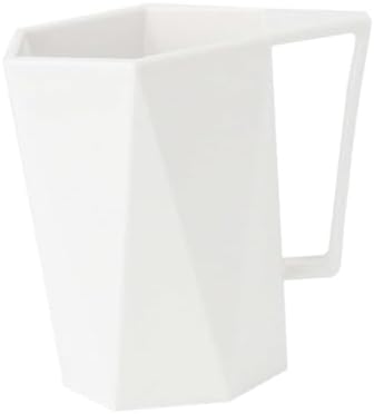 BRIGHTFUFU Elegant Geometric Toothbrush Cup with Handle