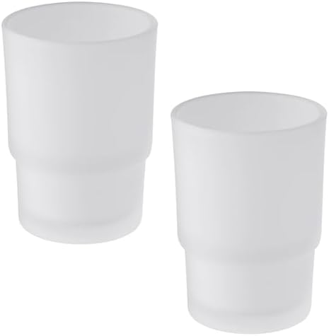 Aomasi Frosted Glass Tumbler Cap 2 Pack 1