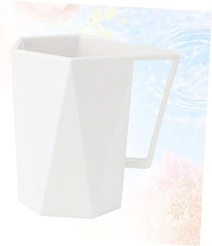 BRIGHTFUFU Elegant Geometric Toothbrush Cup with Handle
