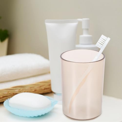 Kichvoe 4Pcs Transparent Couples Toothbrush Cup Holder