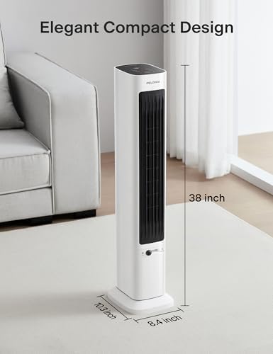 PELONIS Oscillating Tower Fan Heater Combo with Remote
