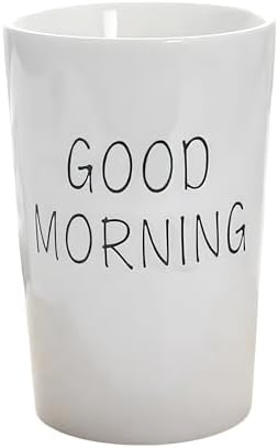Kelake White Ceramic Tumbler Cup - 350ml Toothbrush Holder