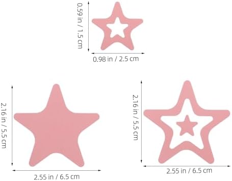 LUOZZY 12PCS Non-Slip Bathtub Stickers with Star Design - Pink