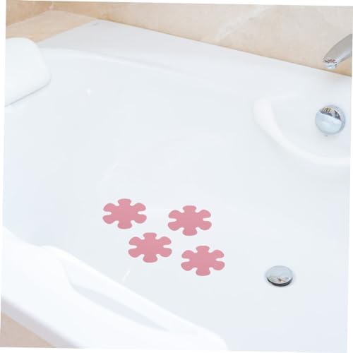 OUNONA Flower Shower Stickers Non-Slip Bathtub Decals 20pcs Peva Tape
