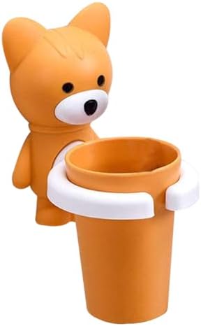 Kids Cartoon Fox Toothbrush Holder Wall Mount