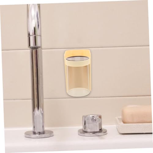 Cabilock Wall Mounted Toothbrush Cup Holder Set for Space Saving Bathroom Organization