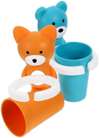 Ciieeo 2sets Cartoon Toothbrush Holder Organizer for Bathroom