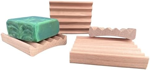 Howells Products 2 Pack Natural Wood Soap Dish