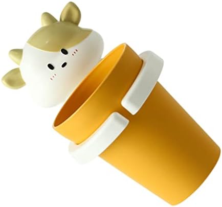 Hemoton Cartoon Cow Toothbrush Holder Wall Mount