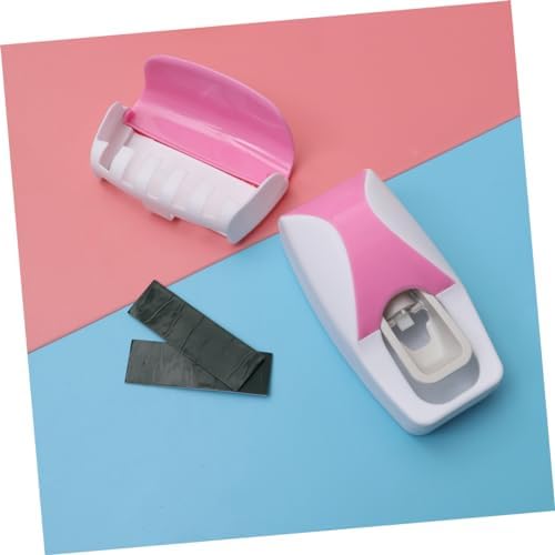 Unomor 2PCS Wall-Mounted Toothbrush Holder and Suction Toothpaste Extruder