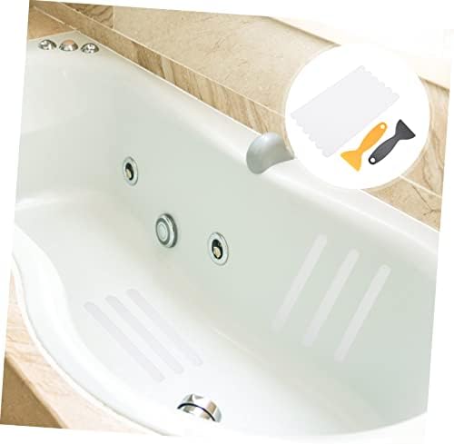 Mobestech 6Pcs Non-Slip Bath Tub Stickers with Scrapers