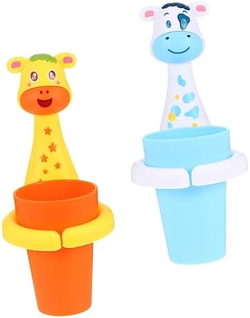 Alipis Wall Mounted Toothbrush Holder Set with Adhesive Hanger and Cup Rack