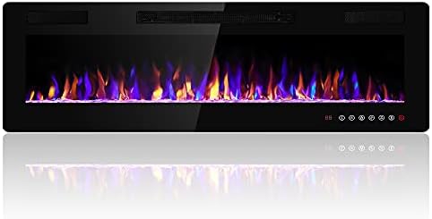 50 Inch Electric Fireplace with Timer and Remote Control