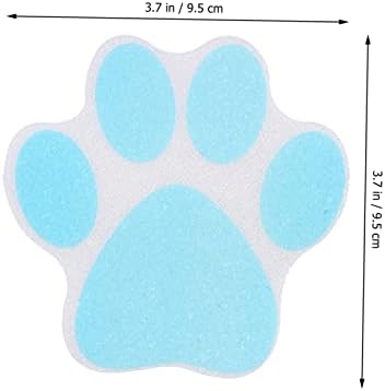 Garneck 10pcs Blue Paw Print Non-Slip Bathtub Stickers