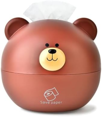 Cute Bear Shaped Tissue Box Holder with Large Capacity