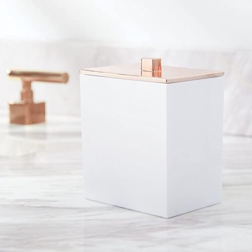 mDesign Bathroom Vanity Set of 4 - WhiteRose Gold