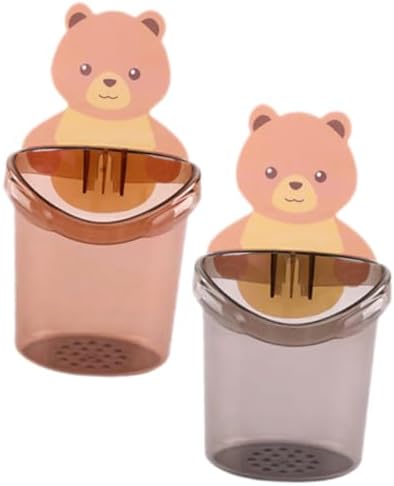 2pcs Cartoon Wall-Mounted Toothbrush Holder for Boys and Girls