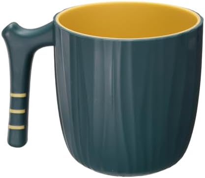 Uxcell Toothbrush Cup with Handle 400ml Dark Green