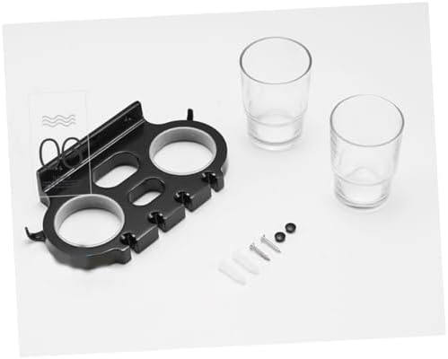 BRIGHTFUFU Toothbrush Holder with Cups and Hooks 1