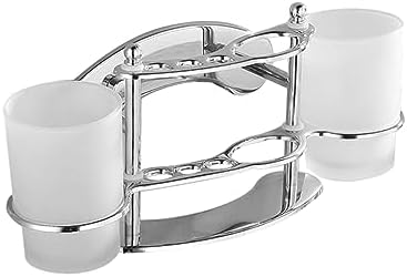 Bathroom Holder Wall-Mounted Toothbrush Cup Holder White