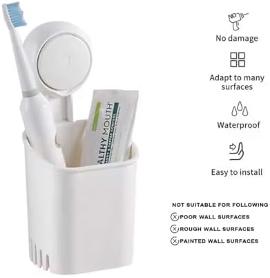 Durable Waterproof Suction Cup Organizer for Kitchen and Bath