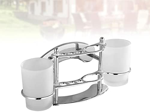 LIFKICH Wall-Mounted Toothbrush Holder with Gargle Cup 1
