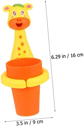 STOBAZA 2Sets Cartoon Animal Toothbrush Holder for Wall Mount