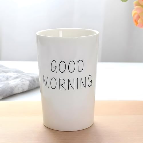 Kelake White Ceramic Tumbler Cup - 350ml Toothbrush Holder