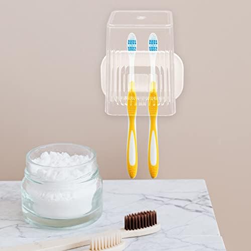 HOLIDYOYO 1set Wall Mounted Toothbrush Holder Set