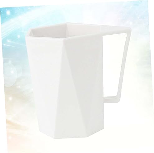 BRIGHTFUFU Elegant Geometric Toothbrush Cup with Handle