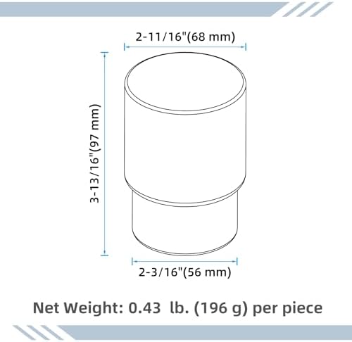 Aomasi Frosted Glass Tumbler Cap 2 Pack 1