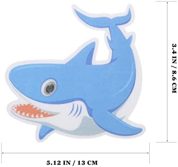 Cabilock Non-Slip Shark Bathtub Stickers 5 Pieces
