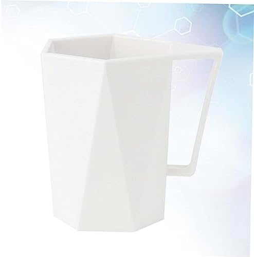 BRIGHTFUFU Elegant Geometric Toothbrush Cup with Handle