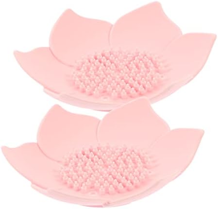 ABOOFAN Silicone Soap Dish 2pcs Self-Draining Holder