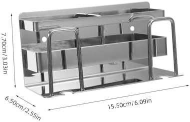 RORPOIR Wall Mounted Toothbrush Holder Stand Silver