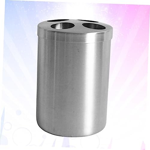 GLEAVI 1Pc Stainless Steel Toothbrush Holder with Lid and 4 Holes