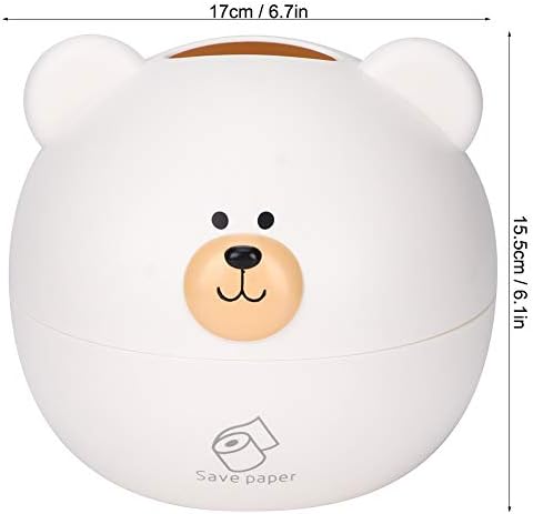 HERCHR Round Bear Head Tissue Box Cover