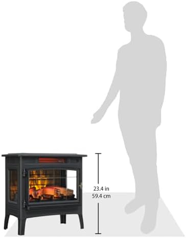 Duraflame Electric Fireplace Stove with 3D Flame Effect Bronze