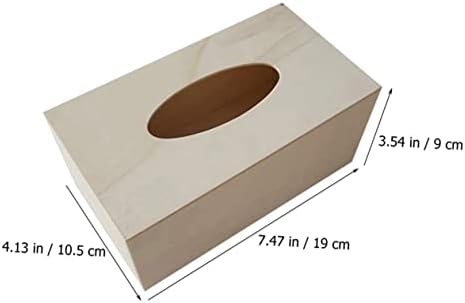 SEWOART 6PCS Blank Wood Tissue Holder DIY Set