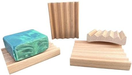 Howells Products 2 Pack Natural Wood Soap Dish