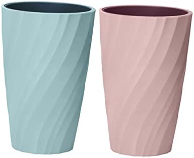 BRIGHTFUFU 2pcs Double Layer Toothbrush Cup