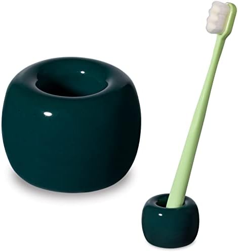 Urbanstrive Mini Ceramics Toothbrush Holder - Dark Green 1-Pack
