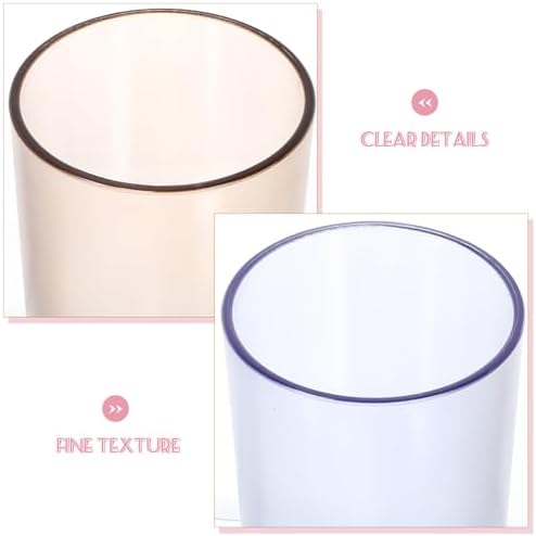 Kichvoe 4Pcs Transparent Couples Toothbrush Cup Holder