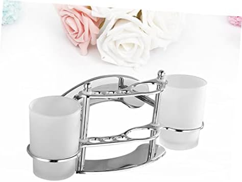 WOONEKY Bathroom Toothbrush and Gargle Cup Holder