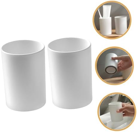 2pcs Reusable Unbreakable Toothbrush Cup Set for Camping Travel