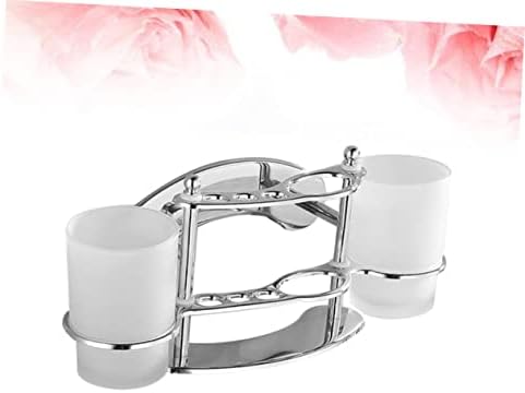 Stainless Steel Wall Mounted Toothbrush and Gargle Cup Holder