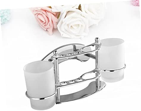 PRETYZOOM Wall Mount Toothbrush Holder with Cup