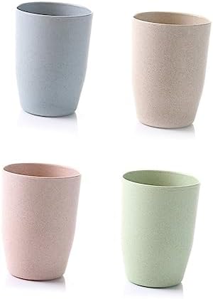 ETHZZLE Lightweight Stackable Wheat Straw Gargle Tumbler Cup for Adults and Kids