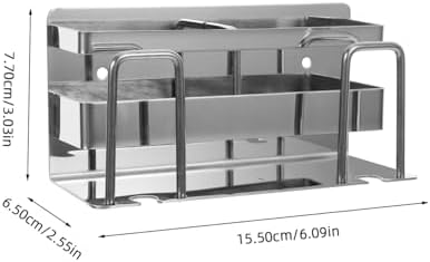 LIFKOME Wall-Mounted Toothbrush Rack Stainless Steel Modern Bathroom Holder