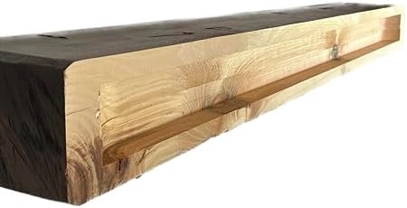 JH Yoder Timbers 6x8x60 Inch Solid Rustic Fireplace Mantel